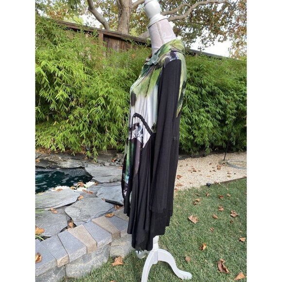 Sunlight Paris Molines Long Sleeve Dress T2 Watercolor Tree Small 2 Lagenlook - Picture 7 of 12